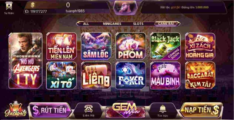 đang nhập gem win